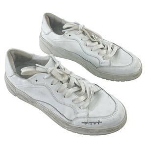 Crosty Onda White Leather Sneakers Shoes Women's Size 8.5 Pre-Owned